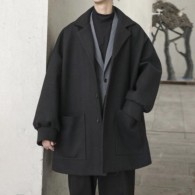 2020 Overcoat Mens Japanese Streetwear